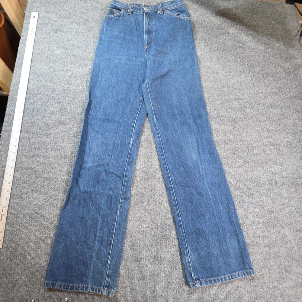 Vintage H.I.S Jeans Womens 28 Blue Medium Wash High Rise Straight 28x31 Denim